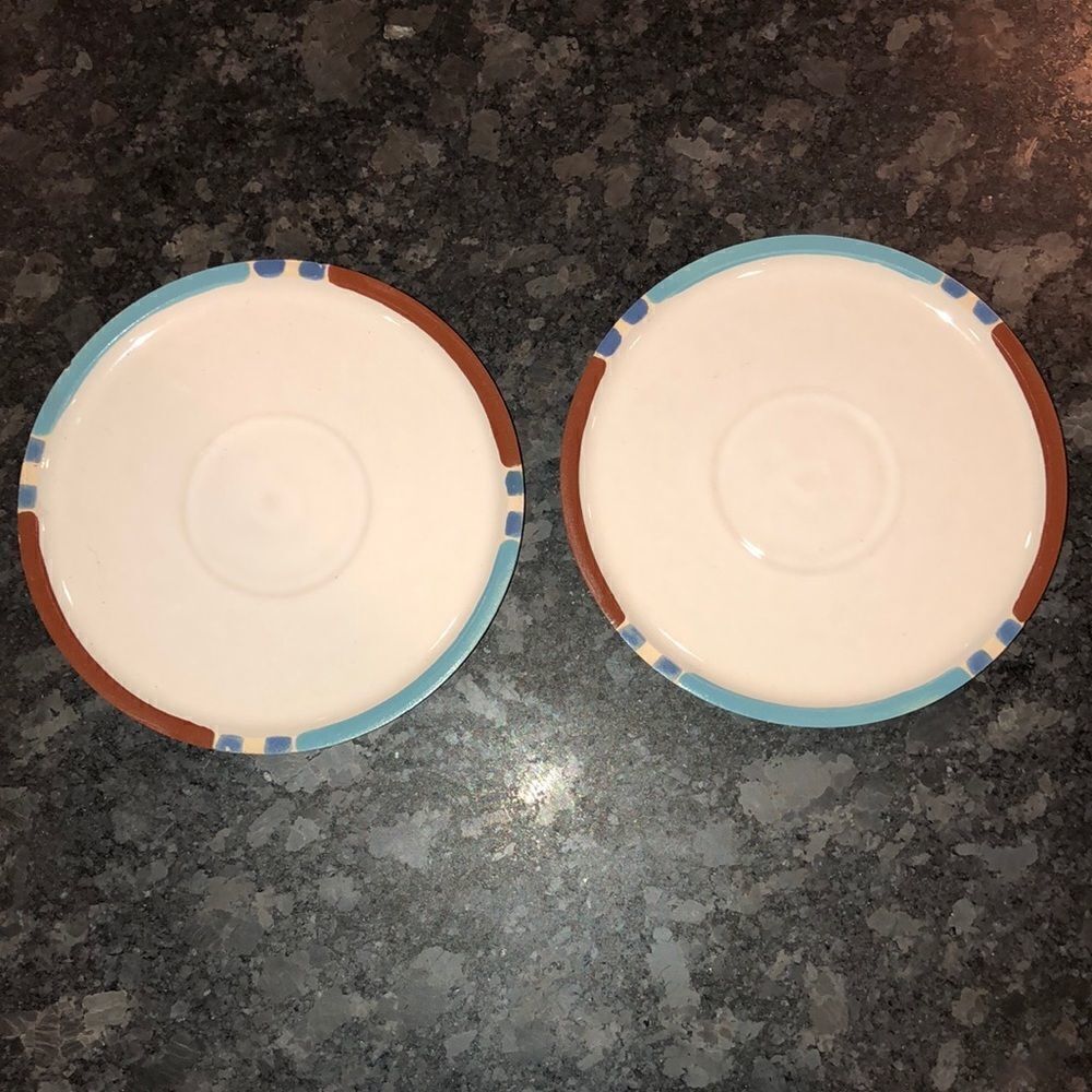 Dansk Mesa White Saucers Set of TWO